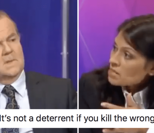 Capital Punishment: Priti Patel wants to kill innocent people as a deterrent
