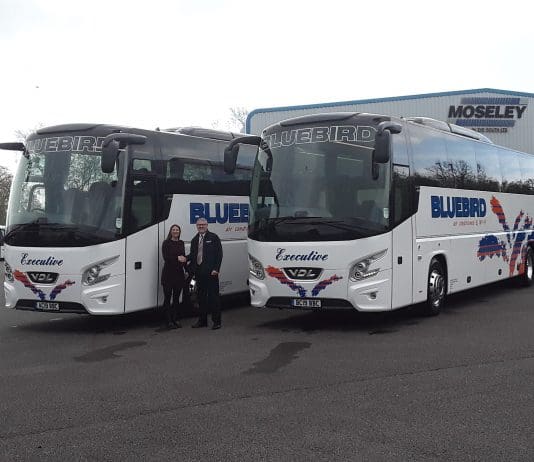 BLUEBIRD COACHES OF WEYMOUTH INVEST £500,000 IN NEW FUEL EFFICIENT VEHICLES