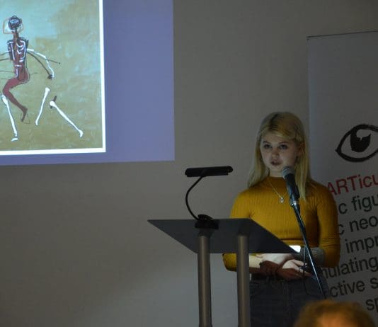 Art student delivers impressive presentation at regional finals of the ARTiculation Prize 2018 Art student delivers impressive presentation at regional finals of the ARTiculation Prize 2018