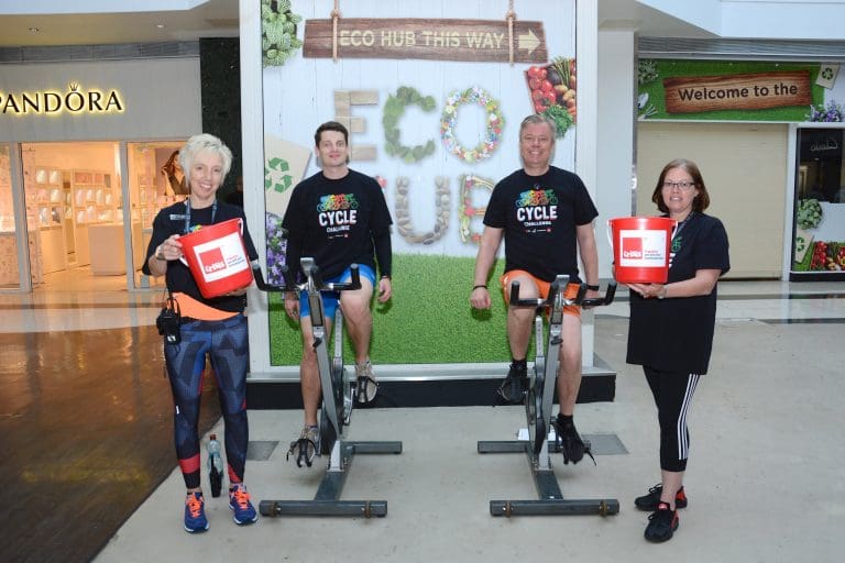 Caroline Taylor, customer service guest host, Stuart Mabbutt, facilities manager, John Grinnell, Dolphin Shopping Centre manager, and Lisa King, retail liaison manager