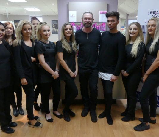 Learn celebrity hairdresser’s skills and knowledge at Bournemouth & Poole College Celebrity hairdresser, Lee Stafford, with students at the launch of the Lee Stafford Hair Academy at The Bournemouth and Poole College's Lansdowne