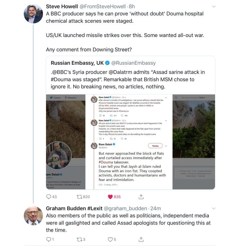 BBC Syria Producer says ‘can prove without doubt Douma hospital attack staged’