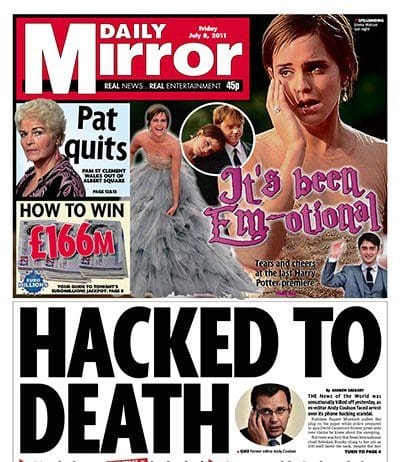 ‘I phone hacked for the Sunday Mirror’
