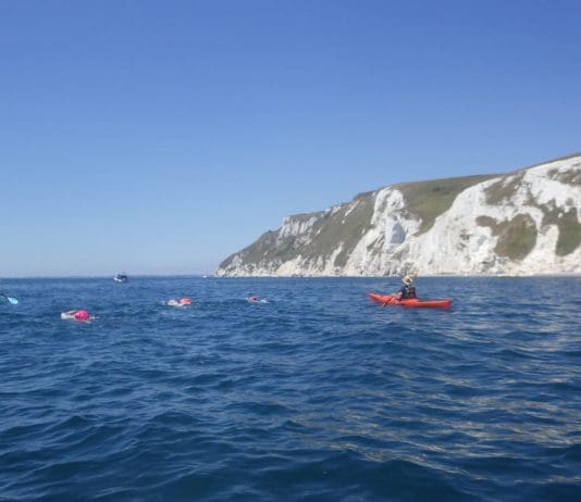 5 hardy souls swim from Lulworth to Weymouth