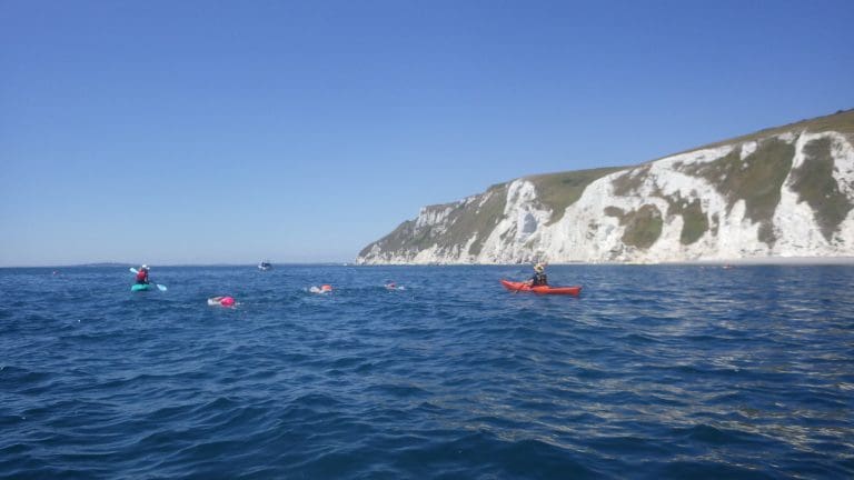 5 hardy souls swim from Lulworth to Weymouth