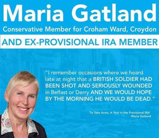 Tory Councillor Maria Gaitland was ex IRA member who celebrated the deaths of British soldiers