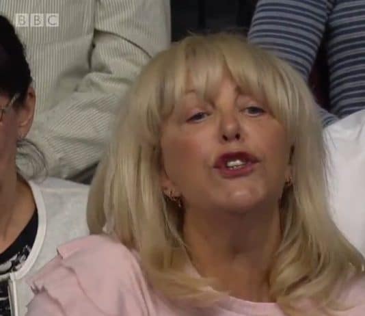 Sat in the front row spouting ignorant nonsense. Was this woman another Question Time plant?