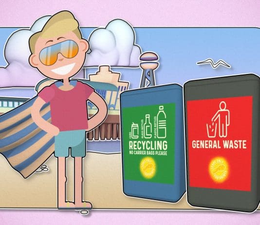 Animation encourages Bournemouth & Poole beach-goers to leave only footprints