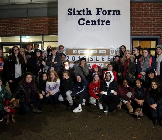 Students & Teachers of St Edward’s Sleep Rough in Support of the Homeless