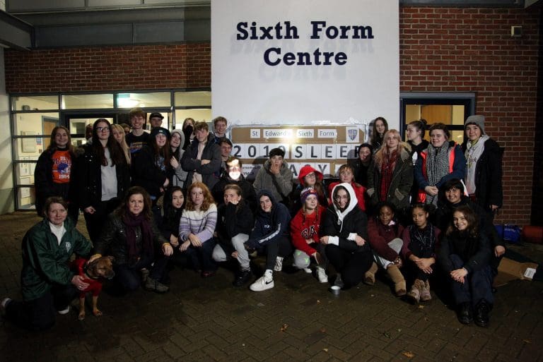 Students & Teachers of St Edward’s Sleep Rough in Support of the Homeless