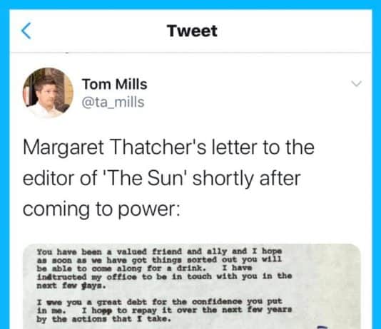 Thatcher’s election victories owe everything to Rupert Murdoch and his poodles at The Sun