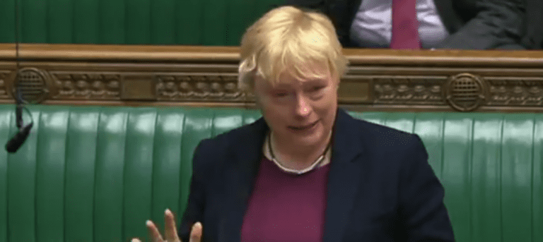 Angela Eagle in tears and so was I