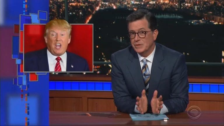 Stephen Colbert on Trump visit