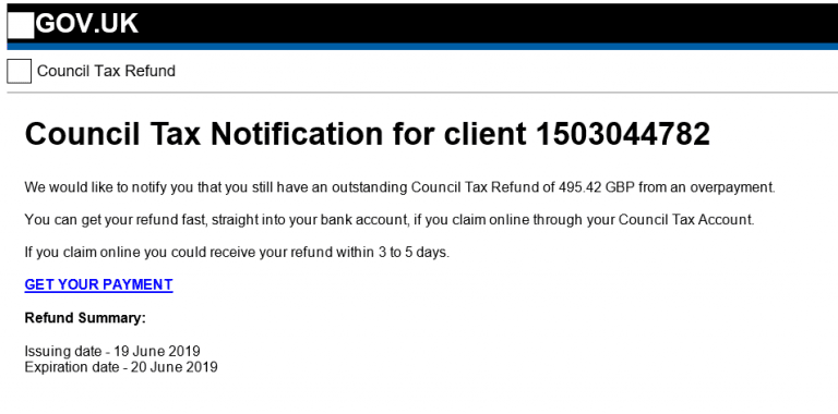 Watch out for Council Tax email scam
