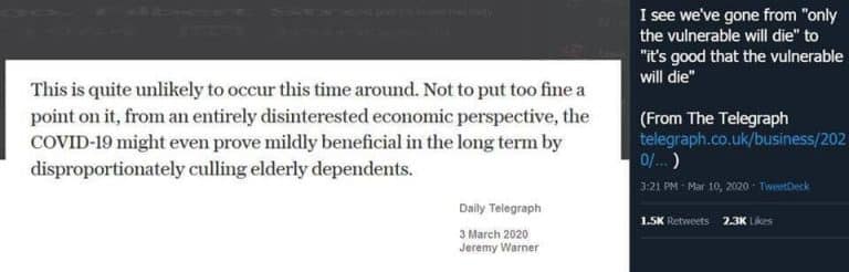 Did the Tory government ‘herd immunity’ idea derive from a letter in The Telegraph?