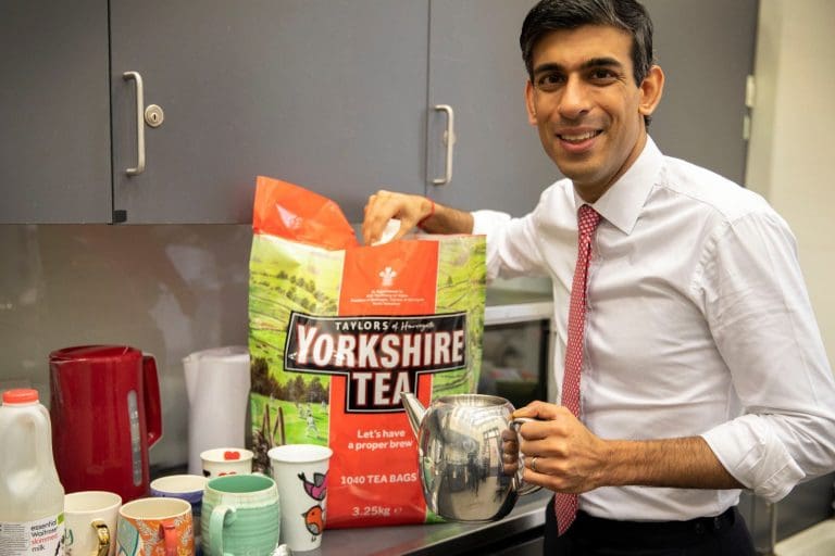 The reflection in teapot held by Rishi Sunak symbolises perfectly Tory government policy