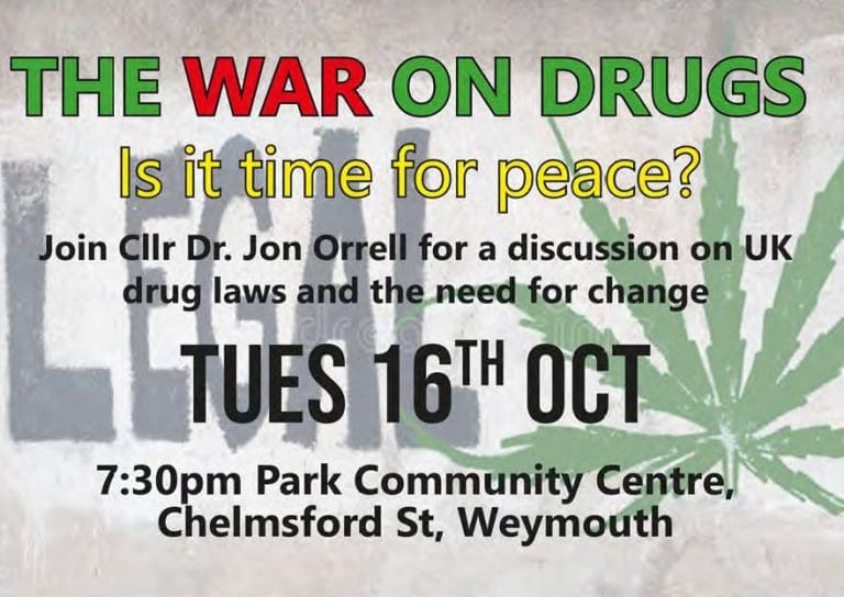 WAR ON DRUGS – good talk by Dr Jon Orrel last night