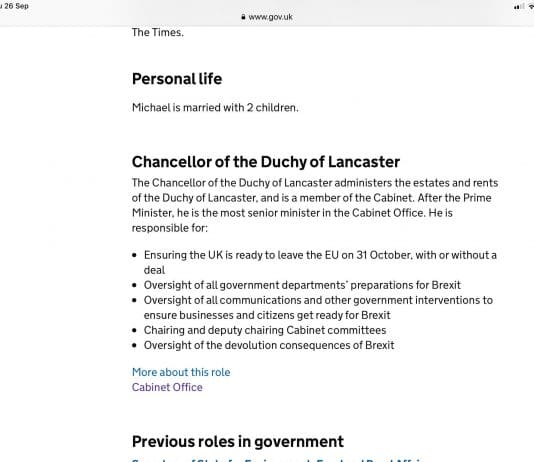 Information Commissioner called in as Michael Gove’s cabinet responsibilities mysteriously change over night