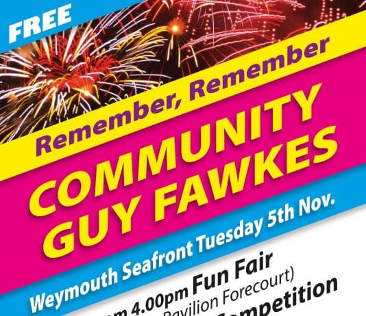 Big Guy Fawkes Event on Weymouth Seafront