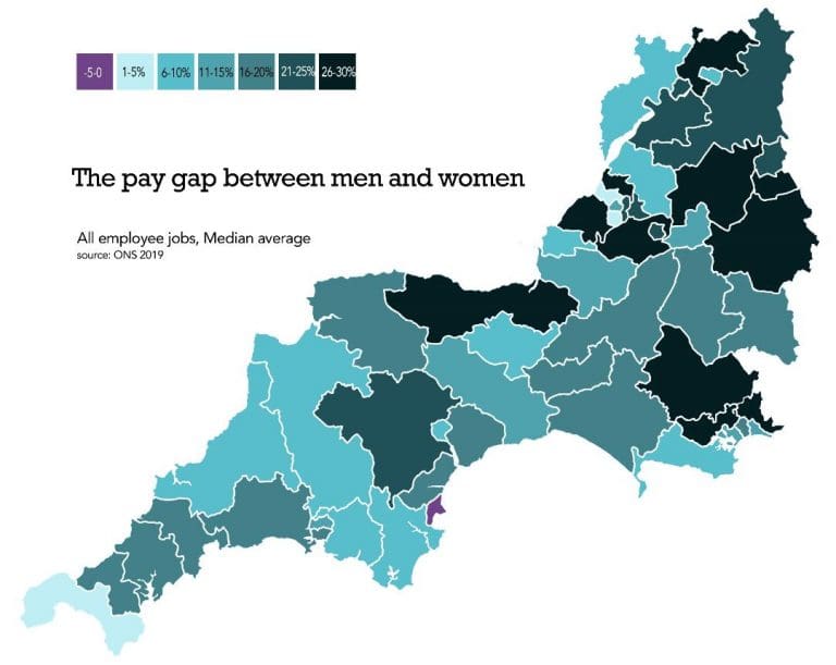 A women’s worth in Dorset is still 21.3% less than men