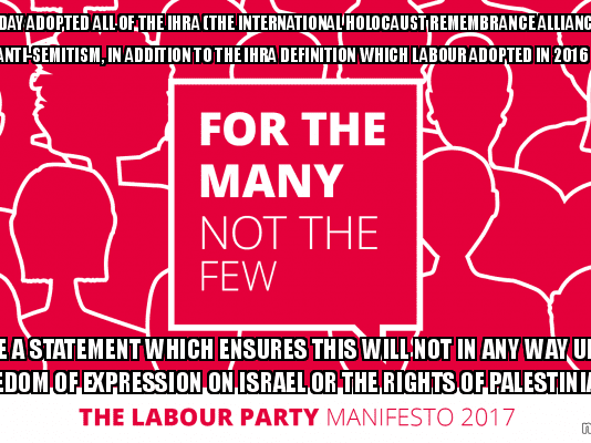 Be assured we will call out the impact of Zionism… on Palestinians…