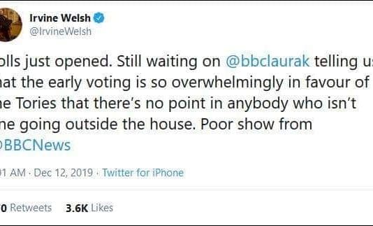 Has Laura Kuenssberg announced the election result yet?