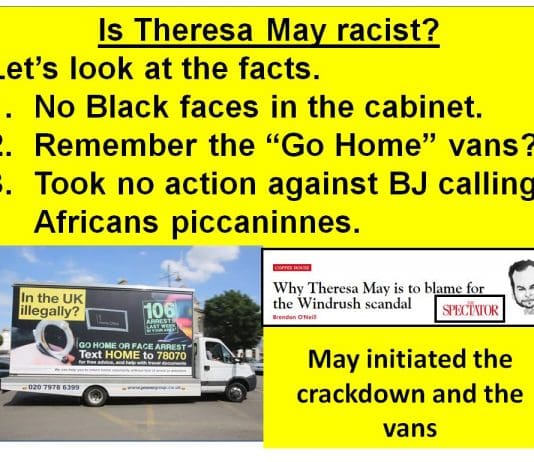 Jo Phillips: Let’s have a look at Theresa May’s anti racism credentials