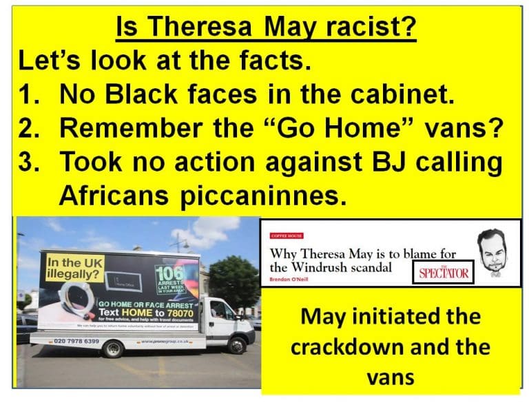 Jo Phillips: Let’s have a look at Theresa May’s anti racism credentials