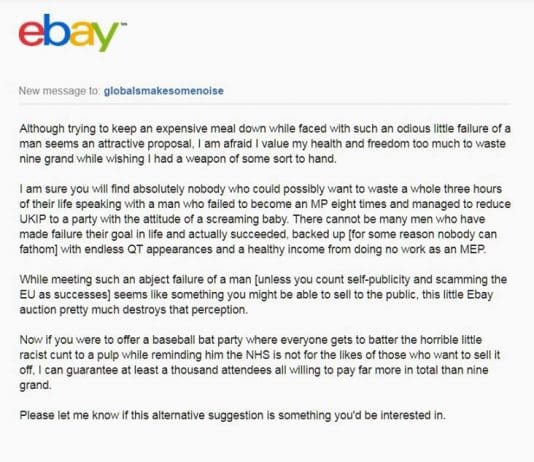 Nobody wanted Nigel and neither do I