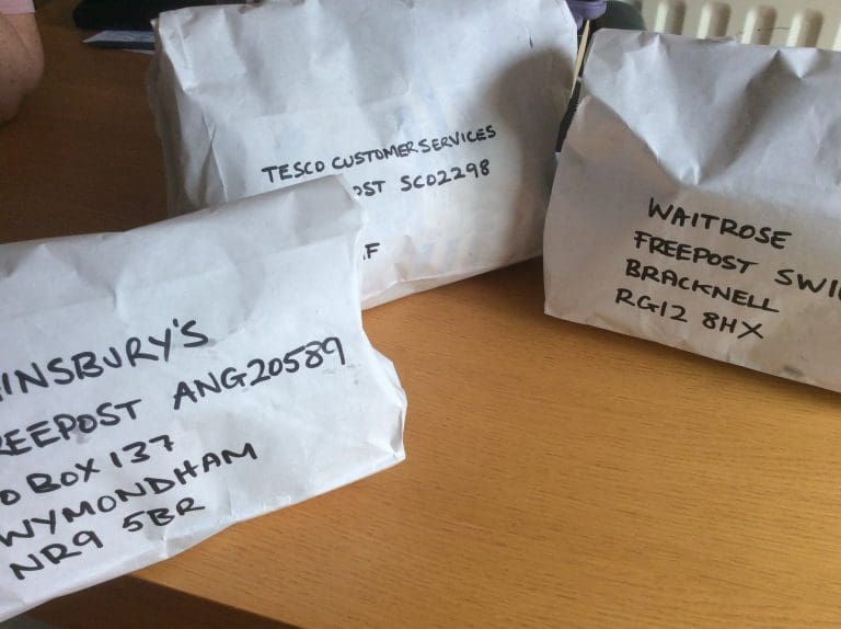 Send the plastic back to the supermarkets