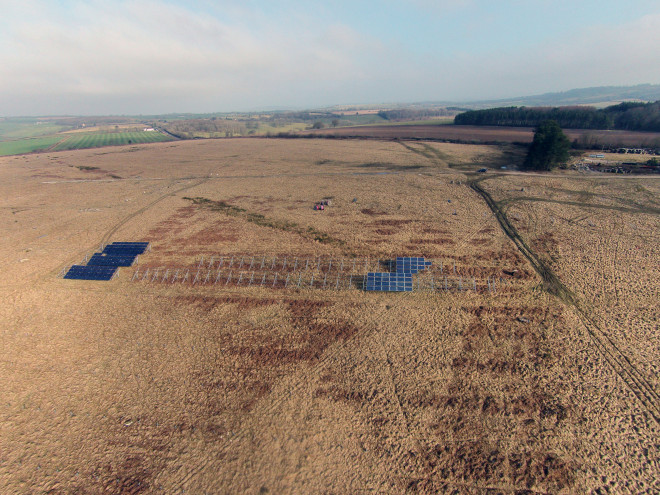 Taken March 2015. The same test array from above showing the different types of panels and control areas.