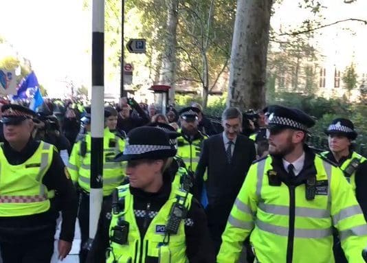 Big Mogg and Mini Mogg have a police escort from Westminster