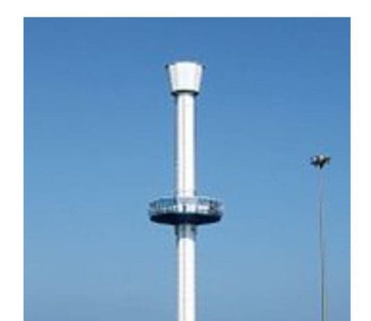 The Sealife Tower, Weymouth being dismantled live