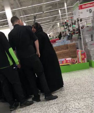 Woman pretends to be a Muslim to shoplift from a supermarket