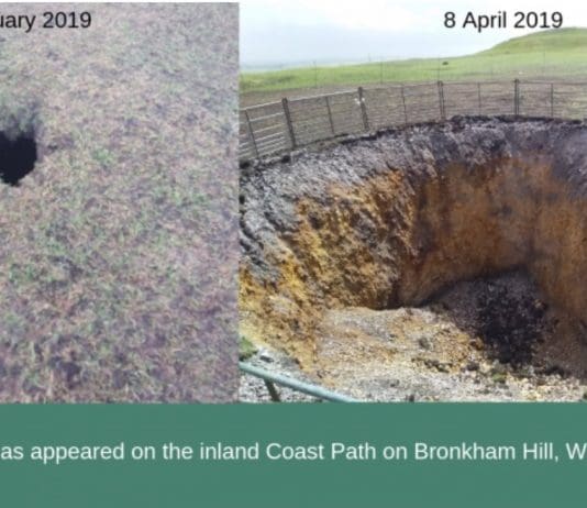 A huge sink hole has opened up in DorsetÂ