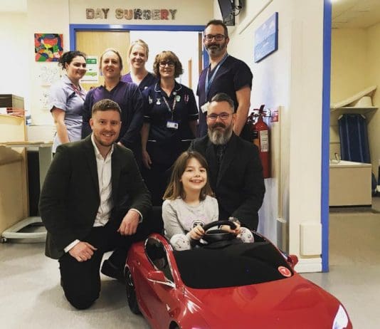 Children will now have the opportunity to drive themselves from Kingfisher Ward to the operating theatre before their surgery