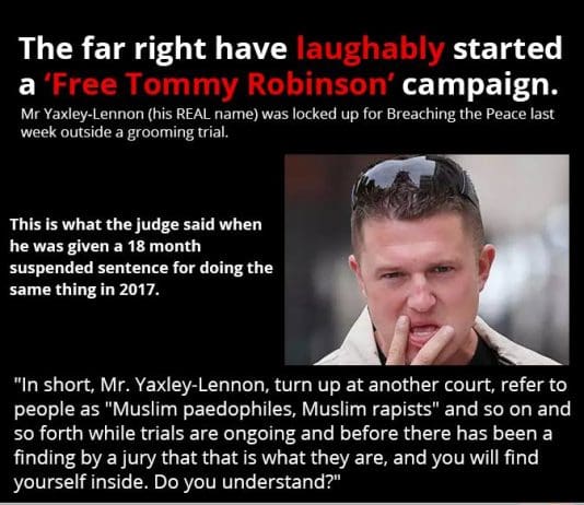 I see you, Tommy Robinson