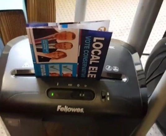 Bournemouth Conservative Party put some rubbish through my letter box, so I put it where it belongs