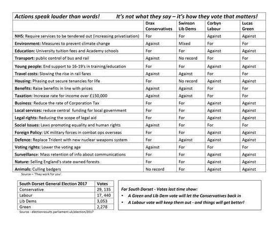 What you are voting for in South and West Dorset