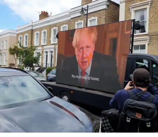 This van has turned up outside of Dominic Cummings’ house