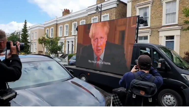This van has turned up outside of Dominic Cummings’ house
