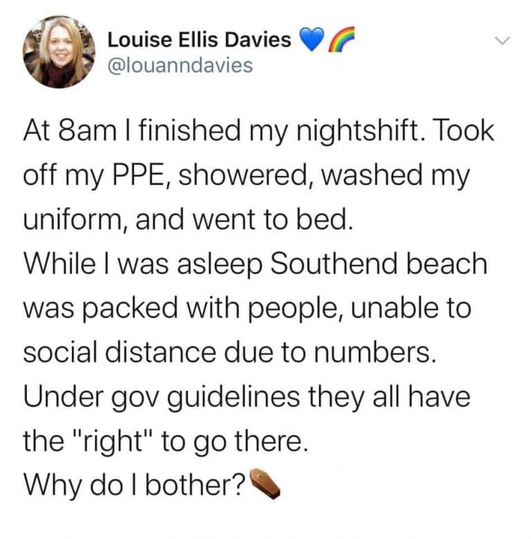 Nurse asks “why do I bother”