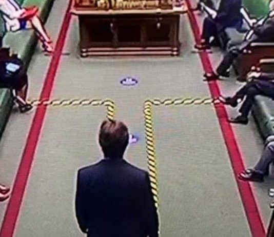 The Health Secretary Matt Hancock shows us how to do social distancing