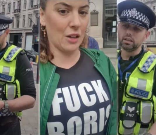 It’s alright to kill your own citizens and sell arms to kill other country’s citizens but not to wear a T shirt that says ‘Fuck Boris’