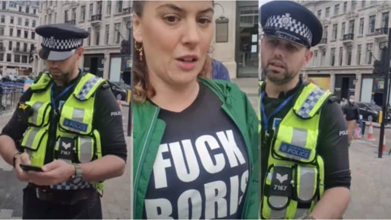 It’s alright to kill your own citizens and sell arms to kill other country’s citizens but not to wear a T shirt that says ‘Fuck Boris’
