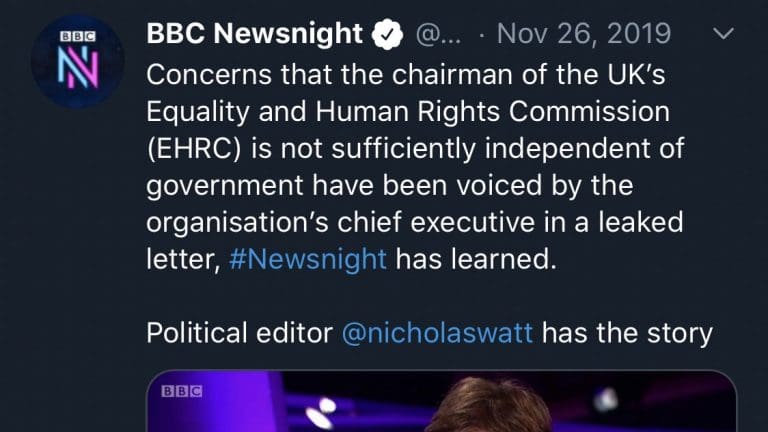 Leaked letter from EHRC chair 18 months ago supports Jeremy Corbyn over claim that they are part of ‘government machine’