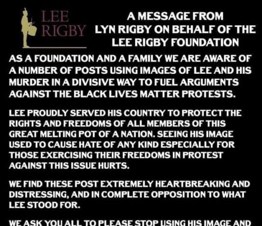 Lee Rigby’s mum Lynn makes heartfelt plea to those using Lee’s name in response to Black Lives Matter