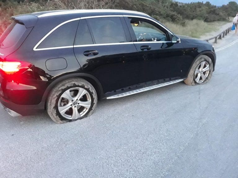 If one is going to enter a car park in Purbeck after hours watch out for the spikes