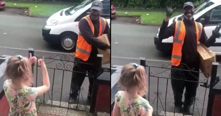 Their package delivery man is named Tim – he’s deaf. Tallulah & Tim developed quite the friendship