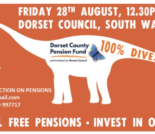 PROTEST BY SOUTH WEST ACTION ON PENSIONS (SWAP) CALLS FOR FOSSIL FUEL DIVESTMENT